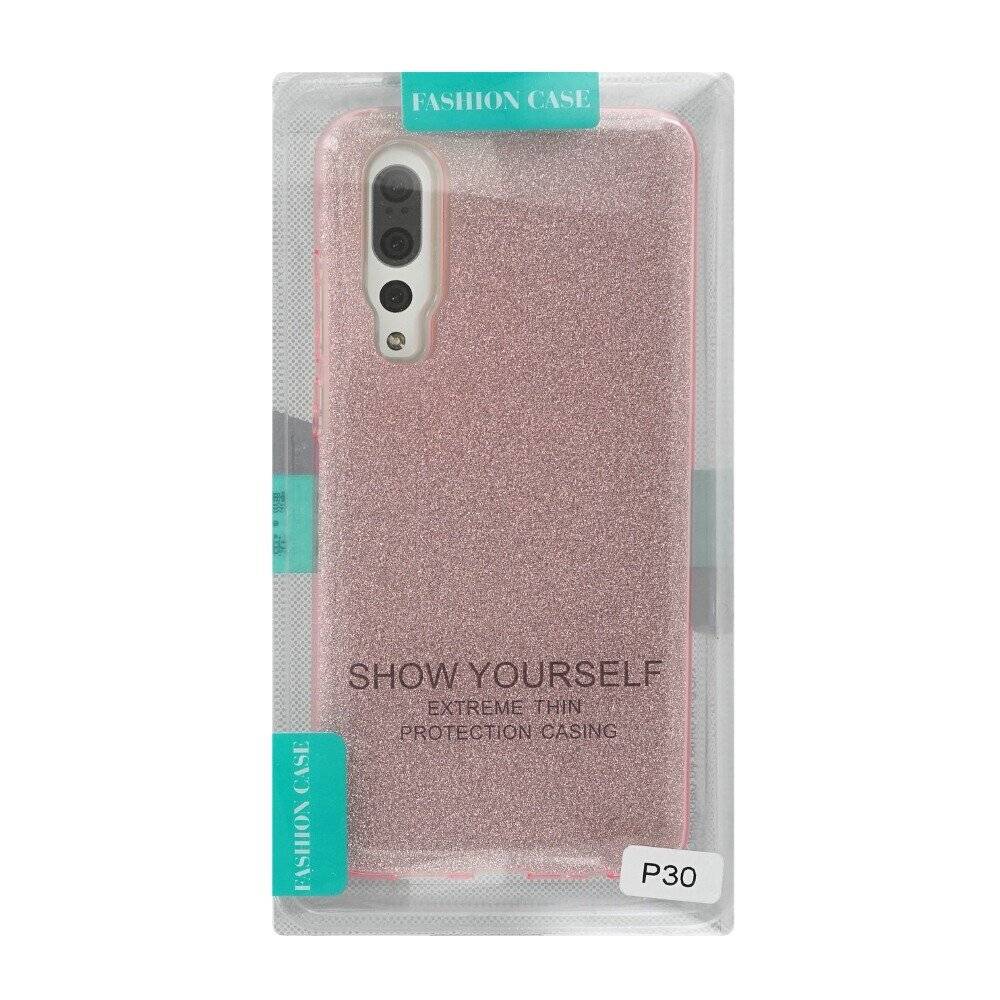 Glitzernde Silikon Handyhülle für Huawei P30 Pink cnt1293