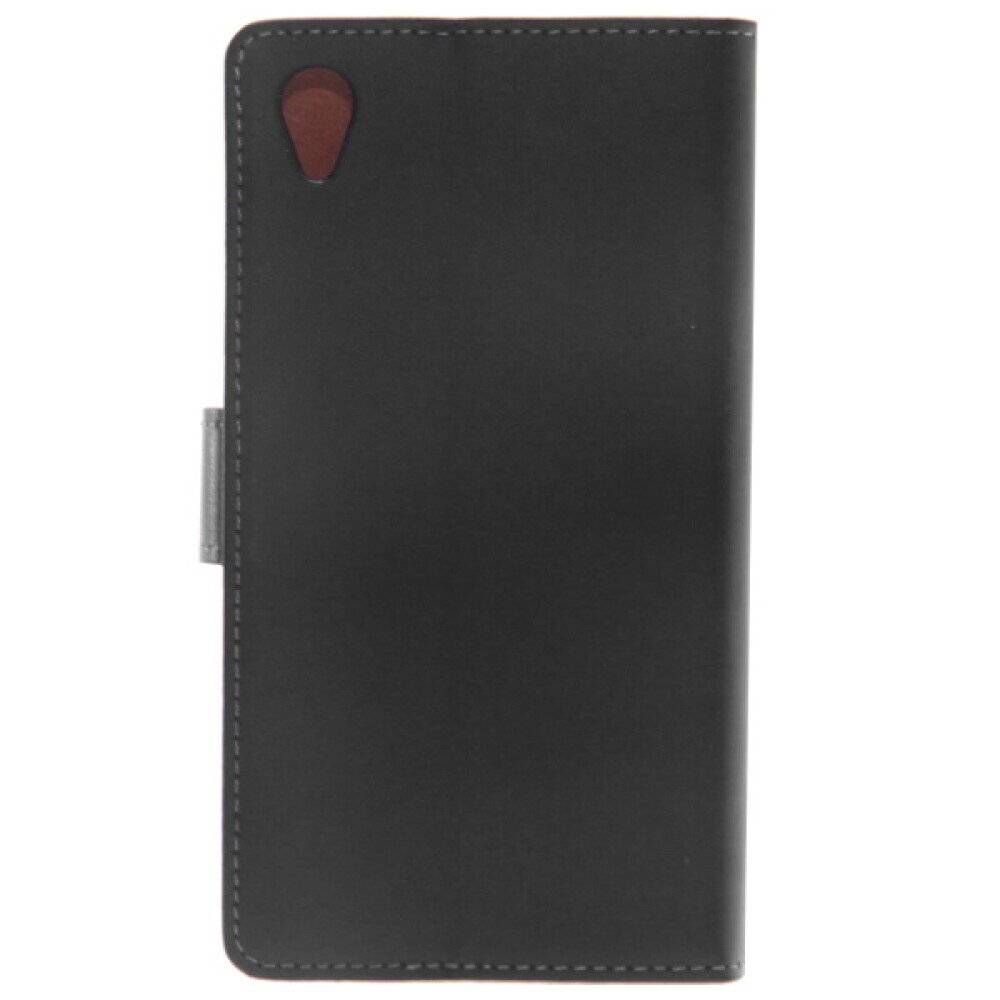 Slim Leder Book Case Handyhülle für Sony Xperia Z1 schwarz