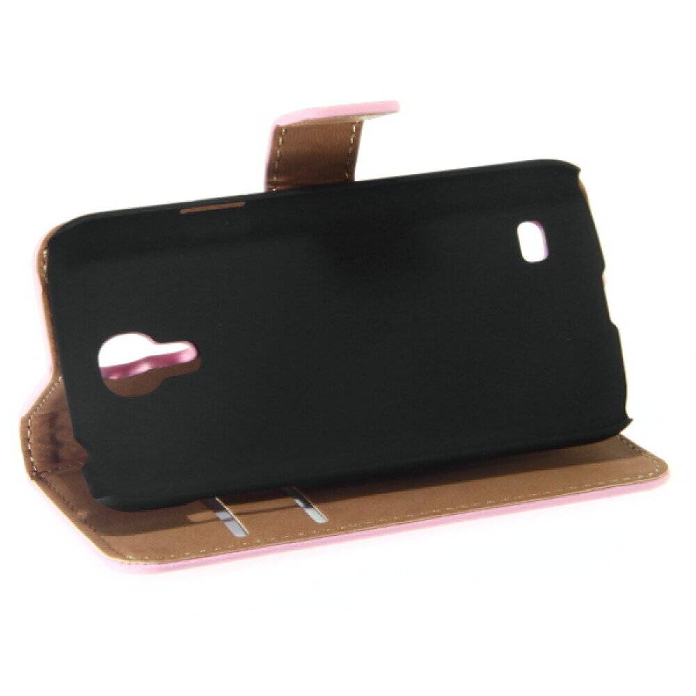 Slim Lederhülle Handyhülle für Galaxy S4 mini Rosa 4250710507795