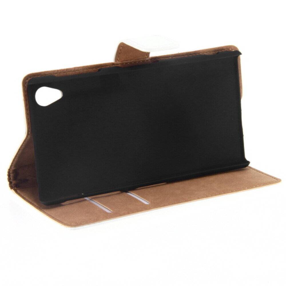Book Case Handyhülle für Sony Xperia Z1 Weiß 4250710547265