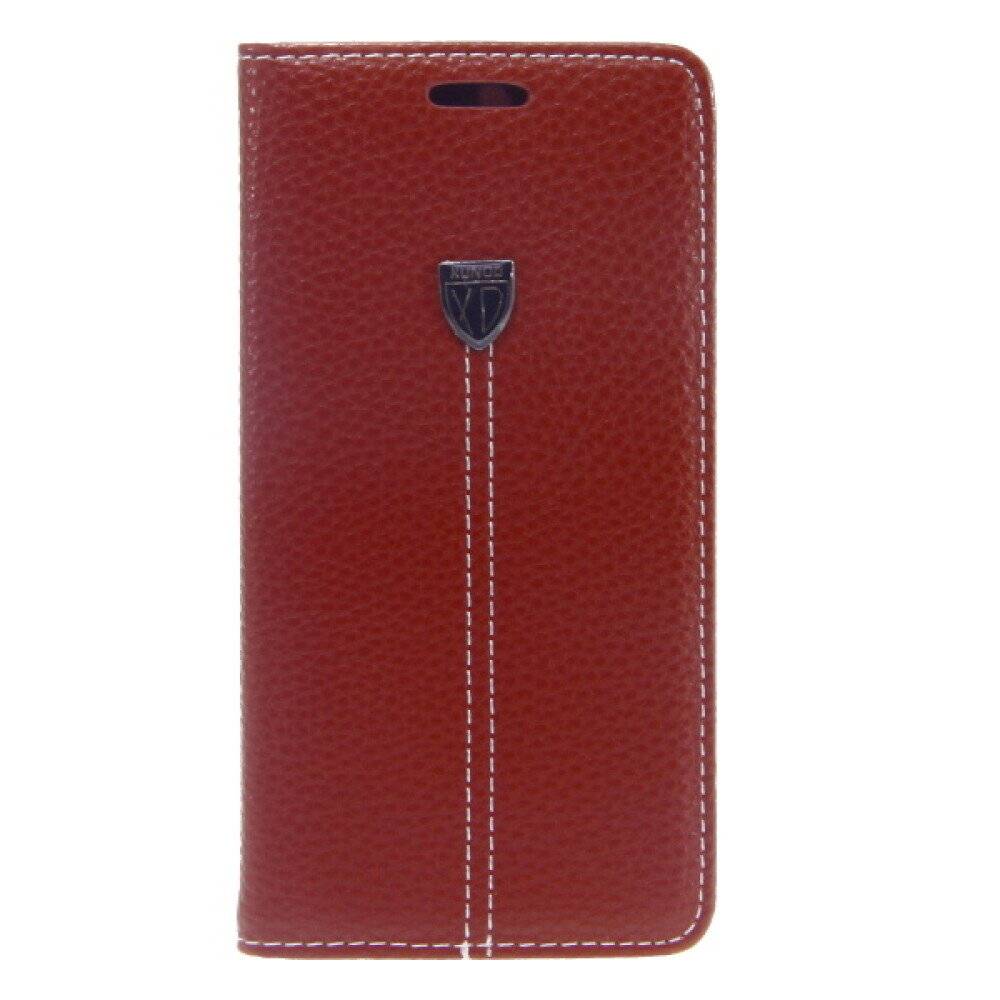 Book Case Handyhülle für Samsung Galaxy S6 Braun Schutzhülle Tasche