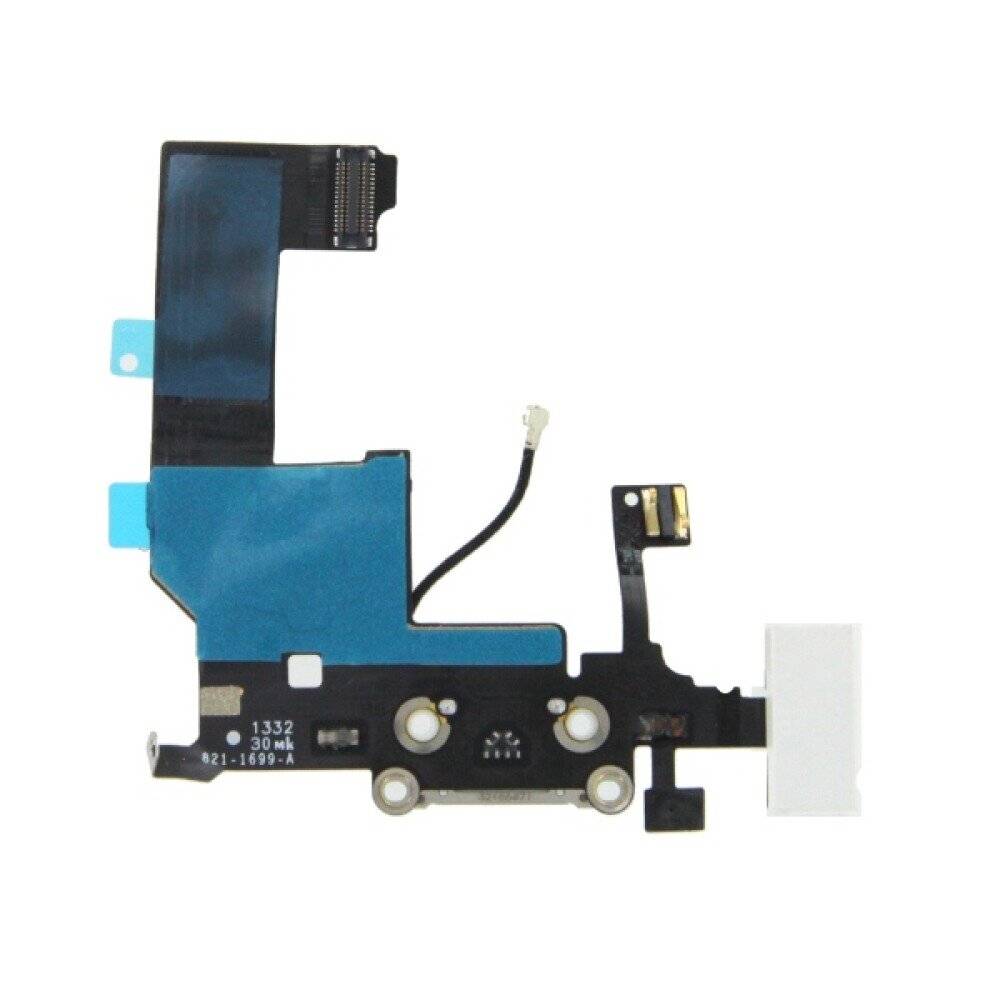 Ladebuchse für iPhone 5 Weiß Dock Connector Audio Flex Ersatz