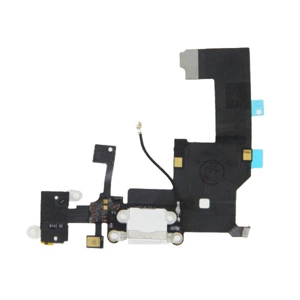 Ladebuchse für iPhone 5 Weiß Dock Connector Audio Flex Ersatz