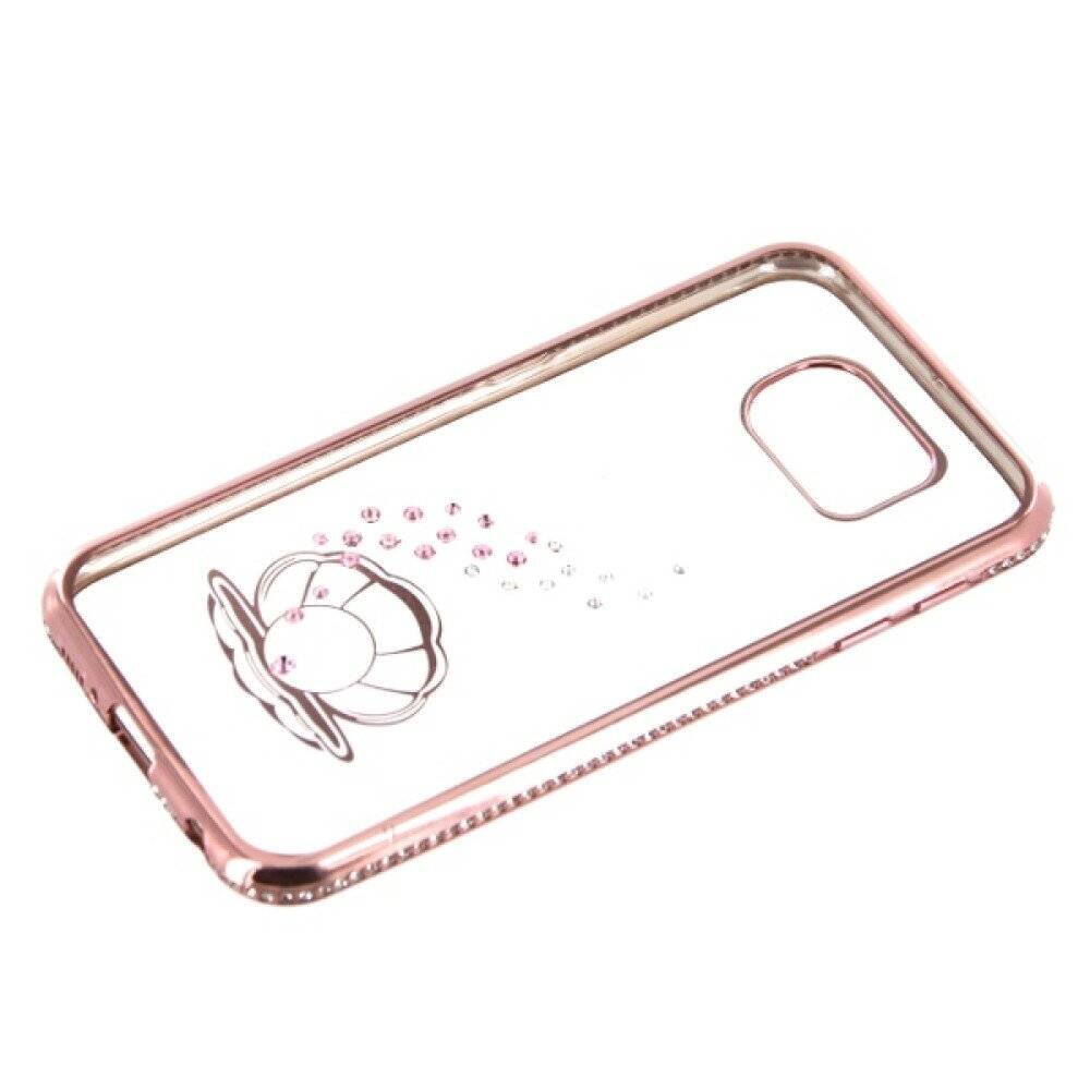TPU Handyhülle für Samsung S6 Seashell - Rosegold Schutz Tasche