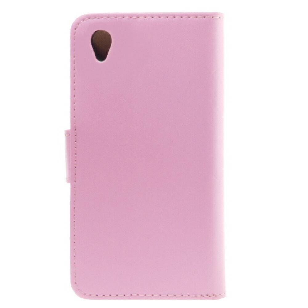 Book Case Handyhülle für Sony Xperia Z3 Rosa Lederhülle Schutz Case