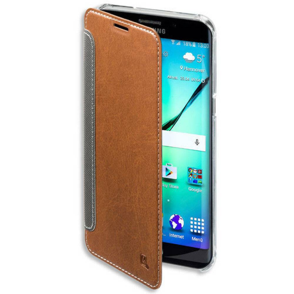 Book Case Handyhülle für Samsung Galaxy S6E Braun 4ST7023