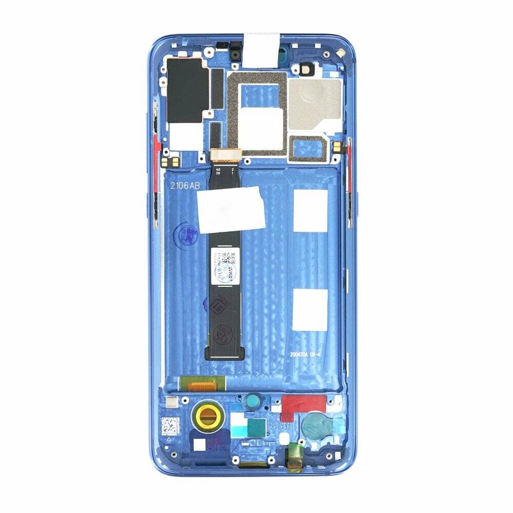 Displayeinheit + Rahmen für Xiaomi Mi 9 blau