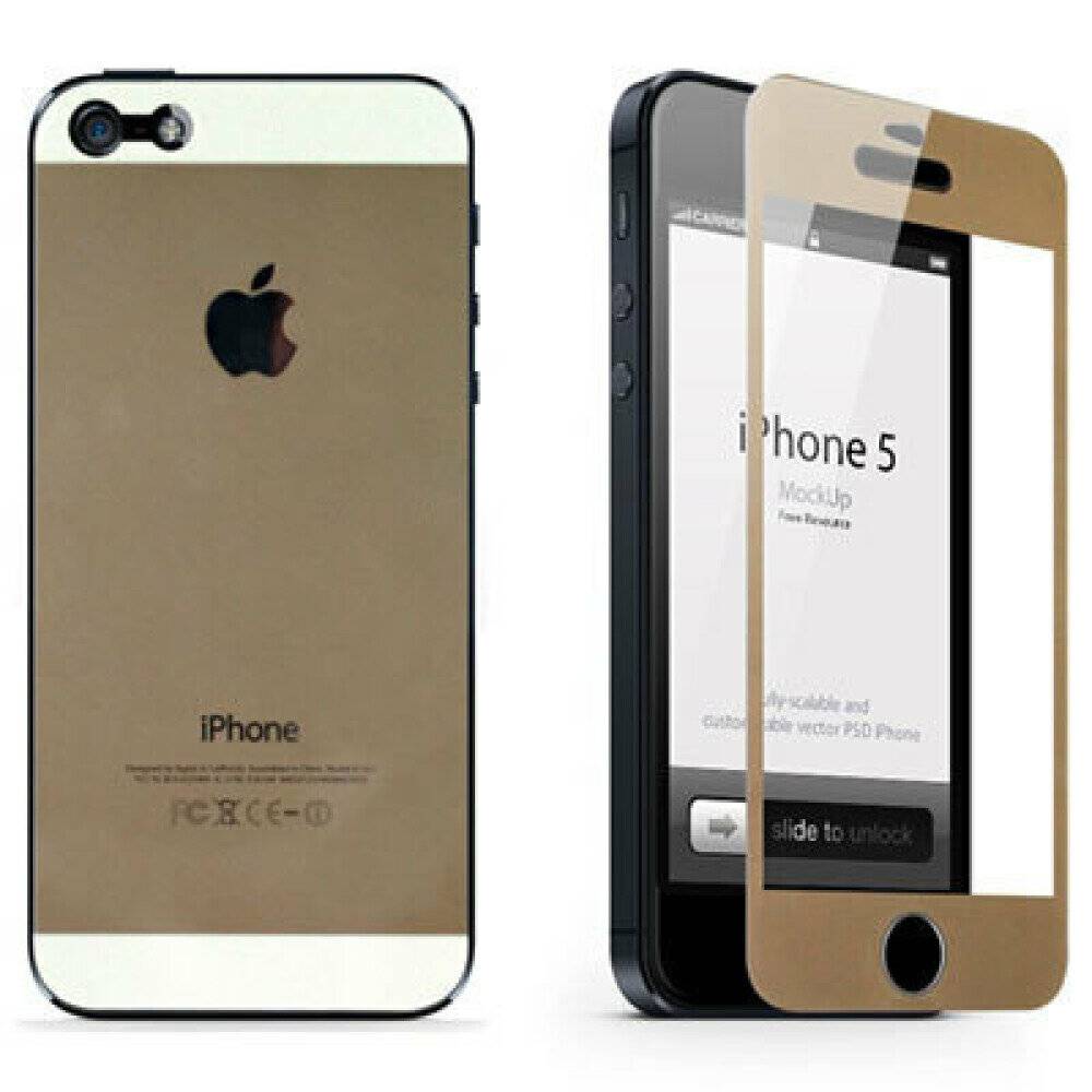OKMORE 9H Schutzglas 2 in 1 für iPhone 5s