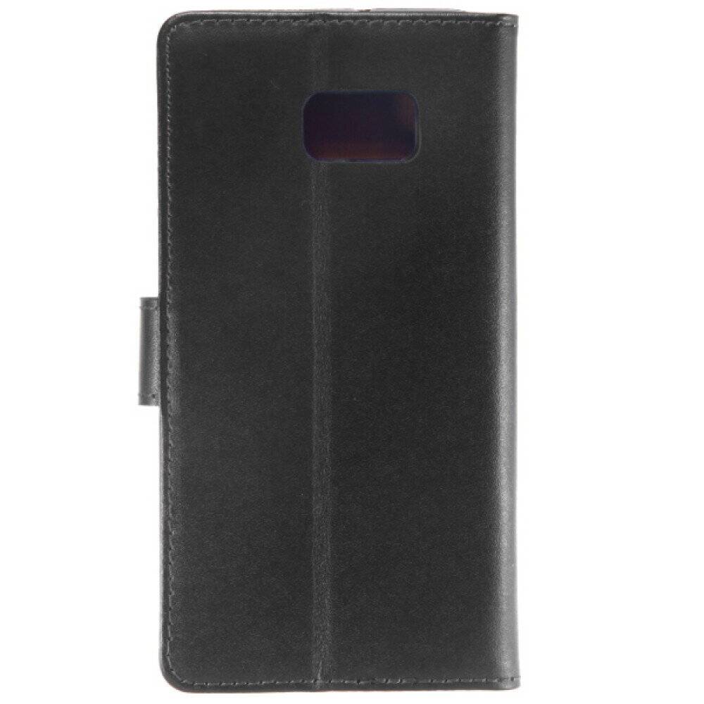 Leder Handyhülle für Samsung Galaxy S6 Edge Plus Schwarz 4250710564811