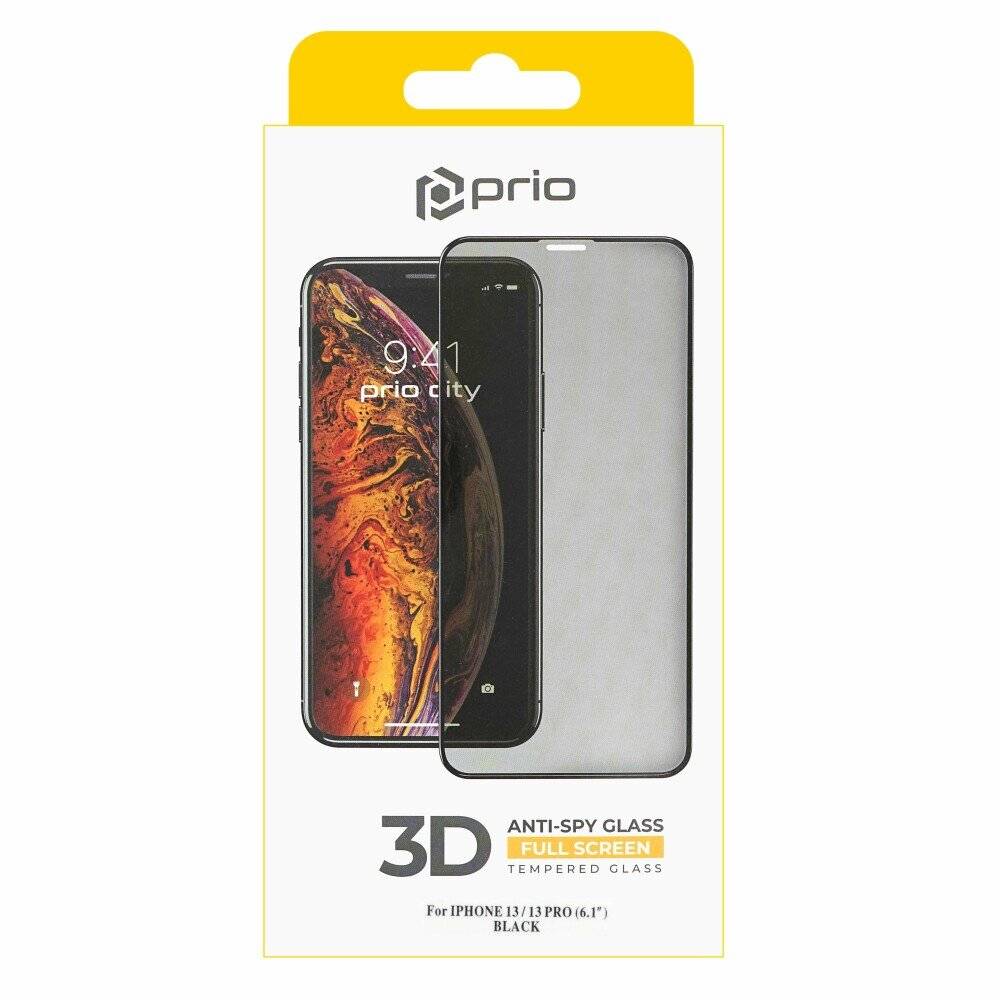prio 3D Anti-Spy Displayschutzglas für iPhone 14/13 /13 Pro schwarz