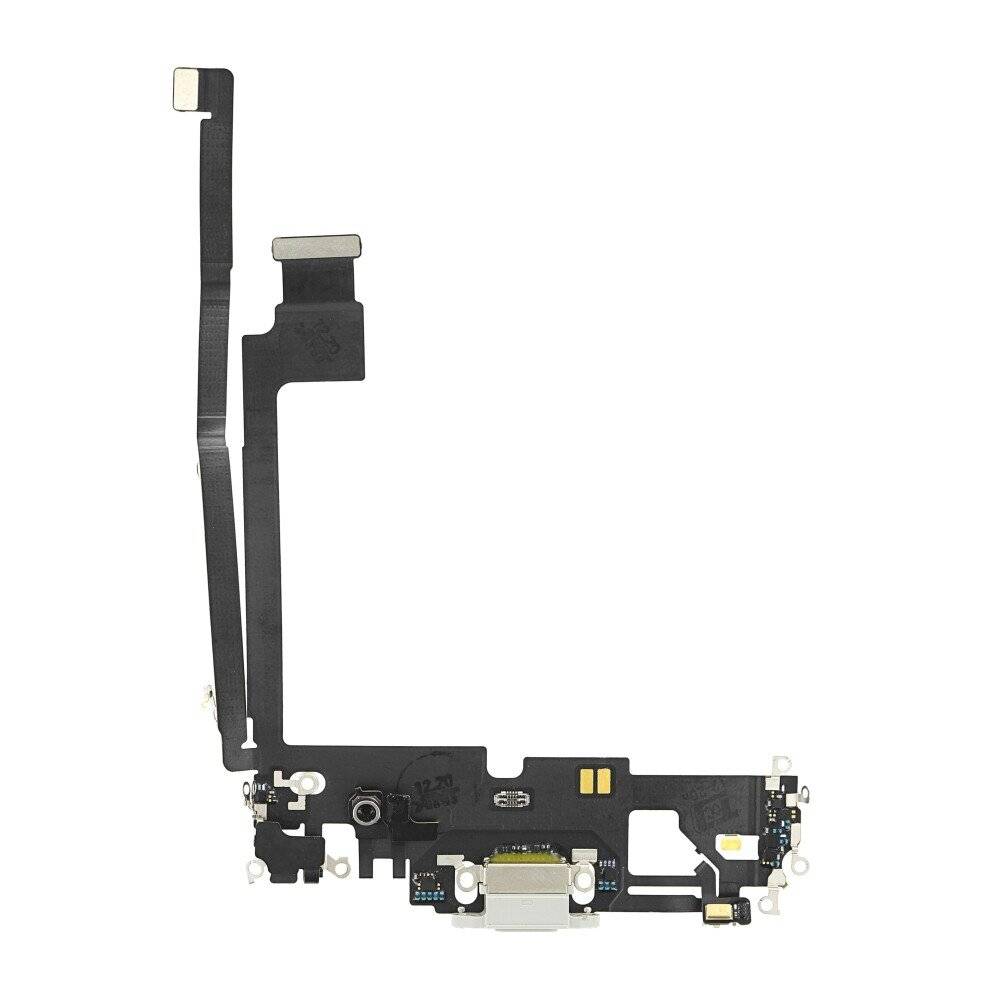 Ladebuchse für iPhone 12 Pro Max Silber Dock Connector Flex