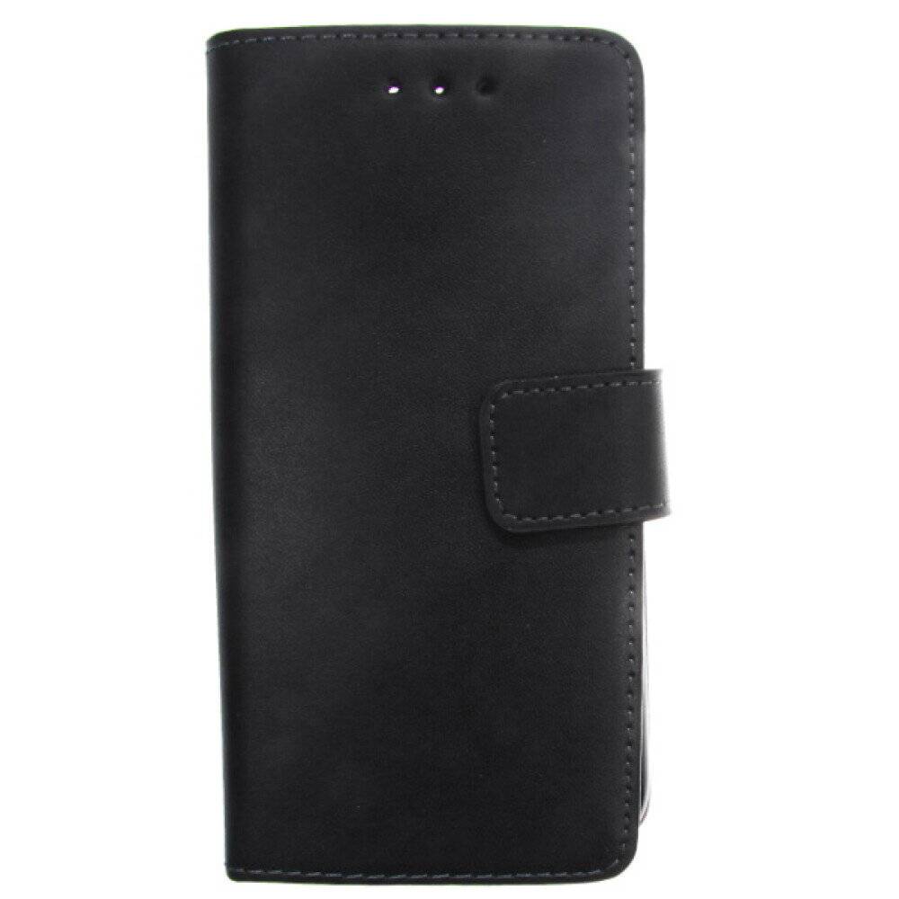 Slim Handyhülle für HTC A9 Schwarz Leder Tasche Schutz 4250710570812