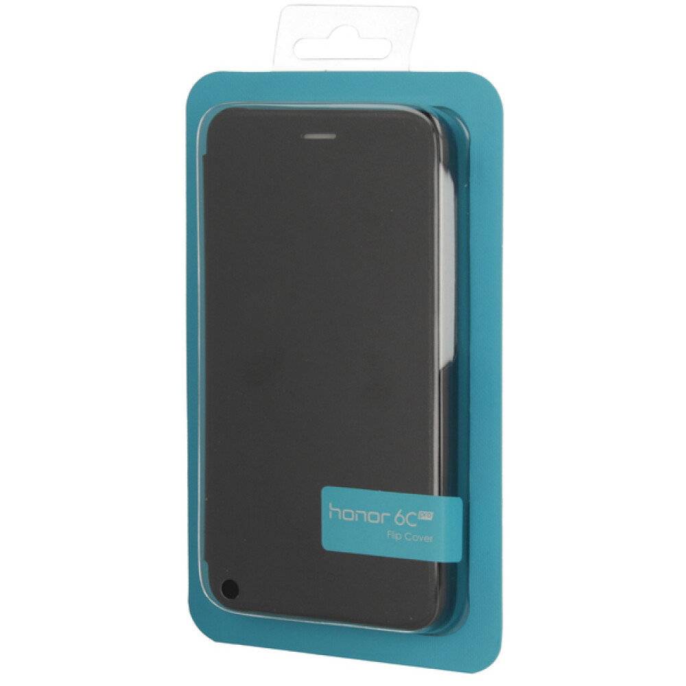 Original Flip Handyhülle für Huawei Honor 6C Pro Schwarz 51992141
