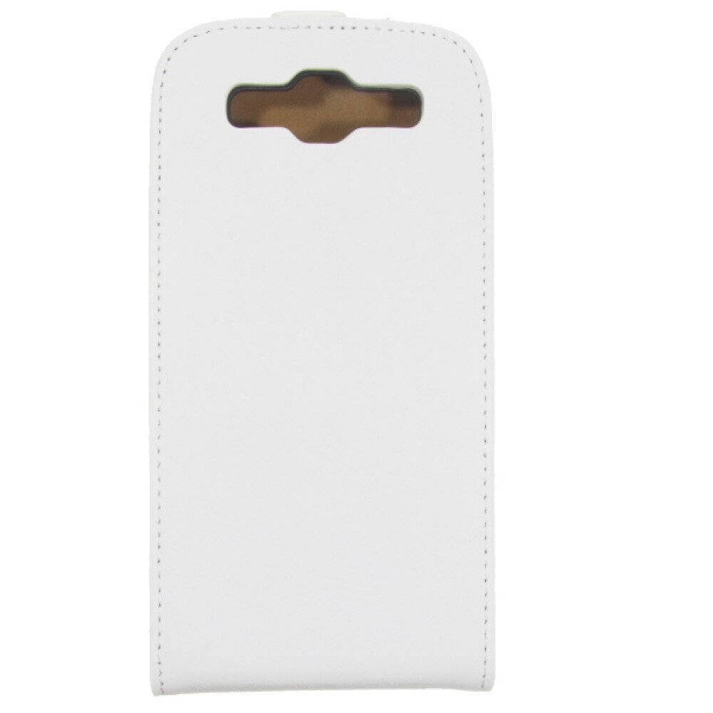 Slim Leder Flip Handyhülle für Samsung Galaxy S3 I9300 Weiß