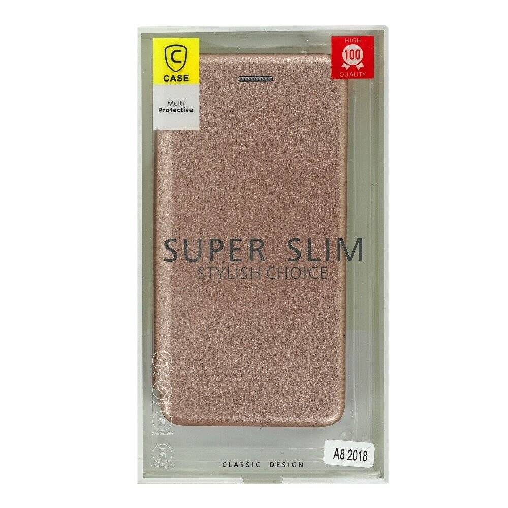 Flip Handyhülle für Samsung A8 2018 Rosegold cnt1264