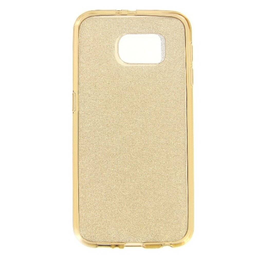TPU Handyhülle für Samsung Galaxy S6 Gold Glitzer Schutz Tasche