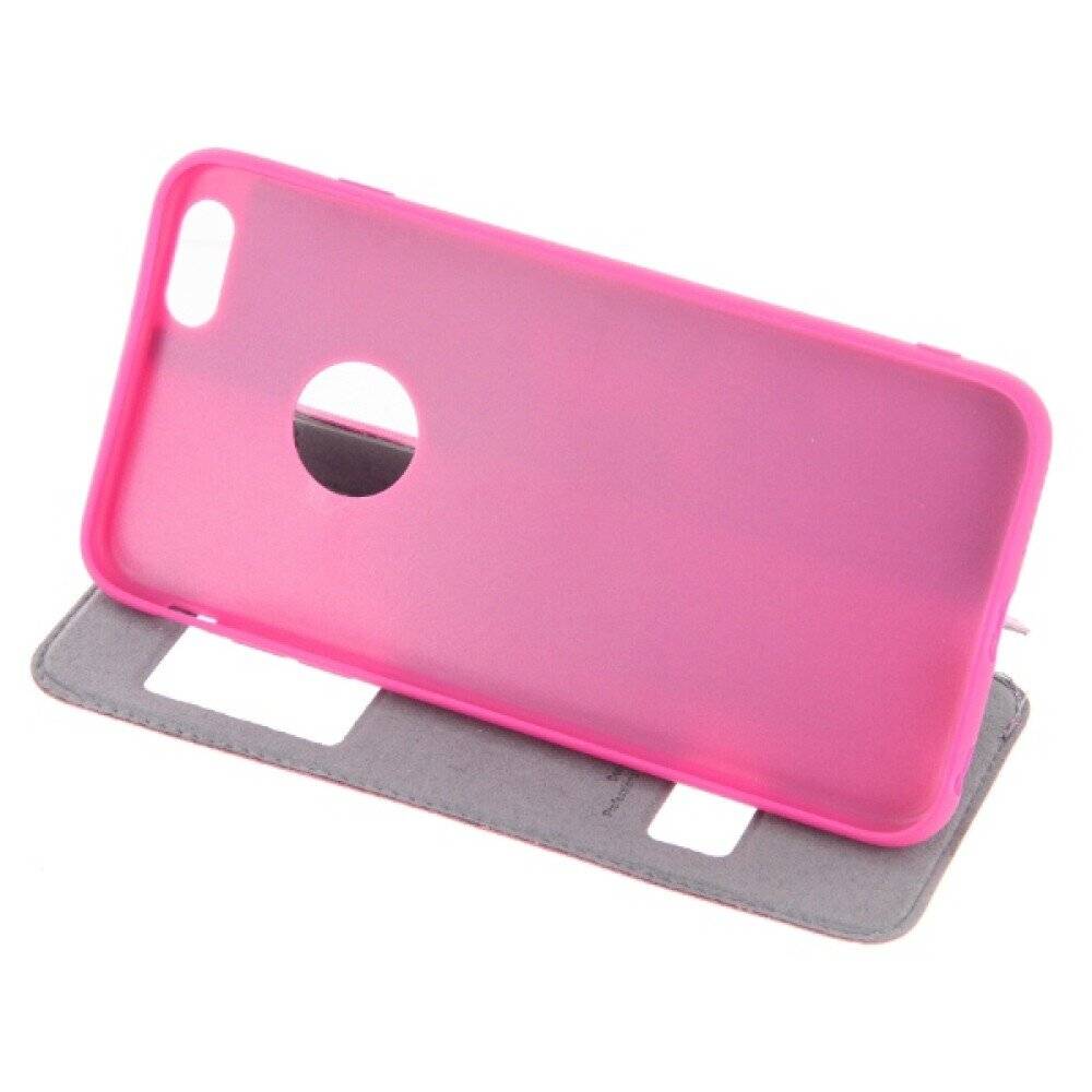 Original Magnet Flip Handyhülle für iPhone 6 6s Plus Pink Schutz Case