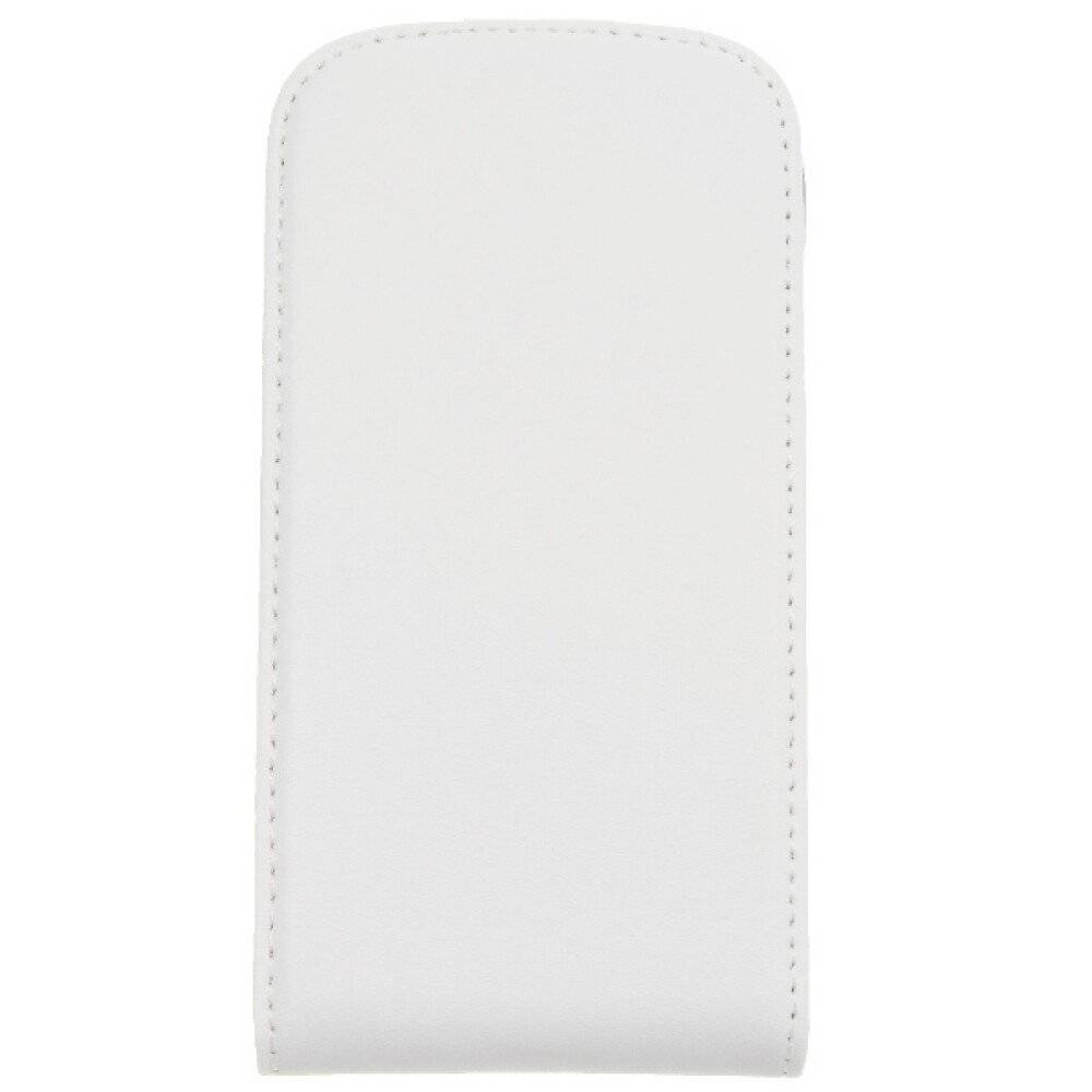 Slim Leder Flip Hülle Handyhülle für Galaxy S3 mini weiß 4250710515691