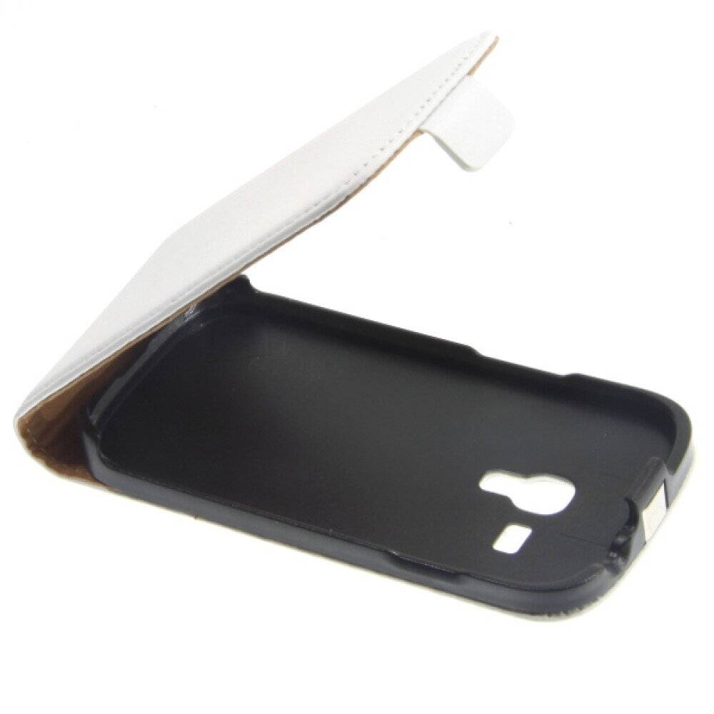 Slim Leder Flip Hülle Handyhülle für Galaxy S3 mini weiß 4250710515691