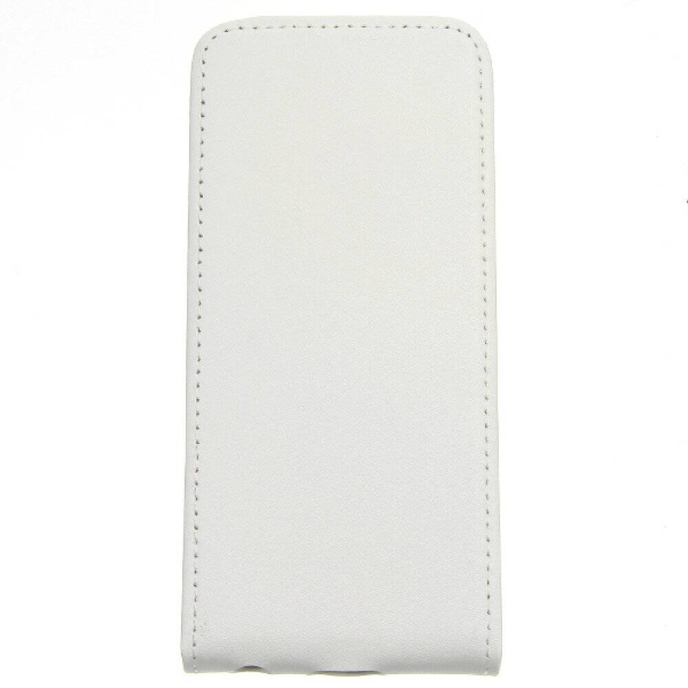 Slim Leder Flip Handyhülle für iPhone 5c - weiß 4250710542260