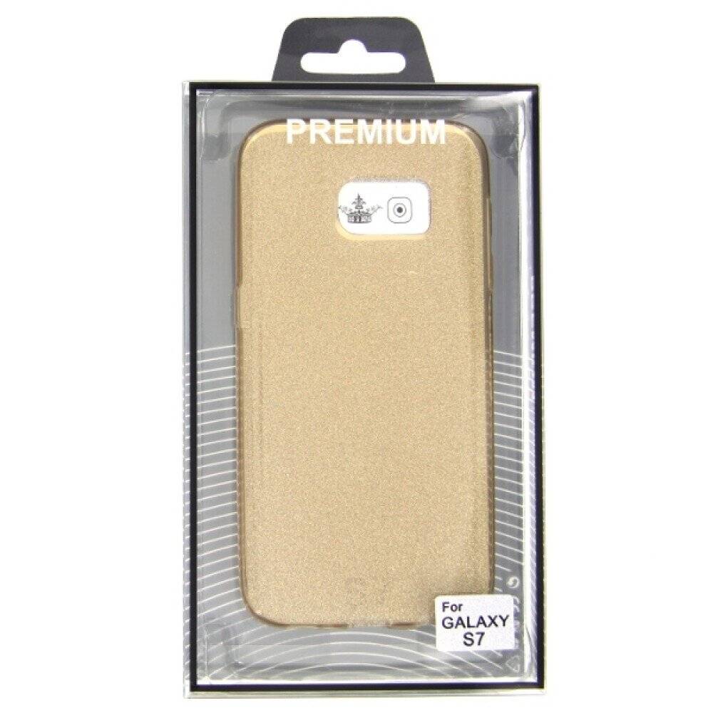 TPU Handyhülle für Samsung Galaxy S7 Gold Glitter Schutzhülle