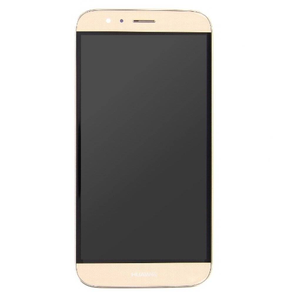 Display für Huawei Ascend G8 LCD + Rahmen Gold 02350MXA