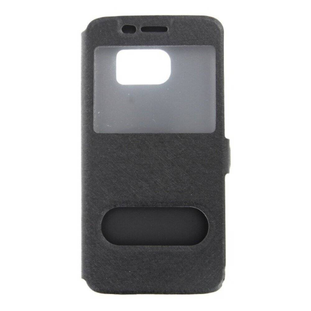 Flip Cover Handyhülle für Samsung Galaxy S7 Schwarz Schutz Case