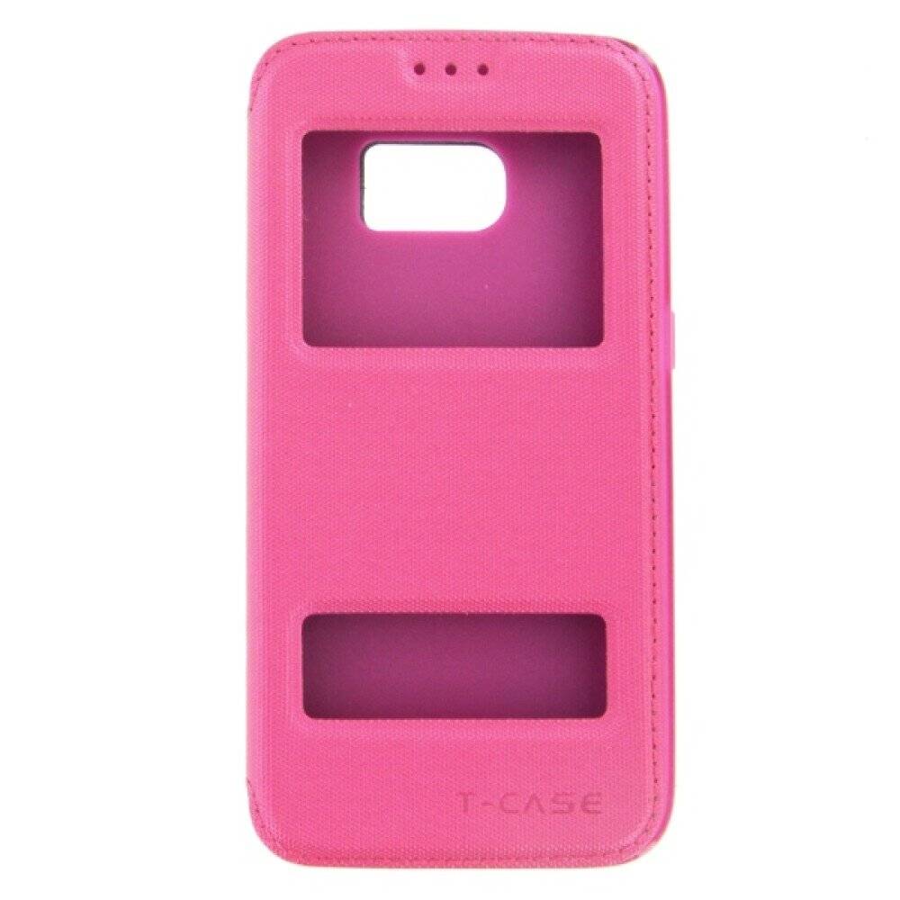 Lux Magnet Flip Handyhülle für Samsung Galaxy S7 Pink Schutz Case