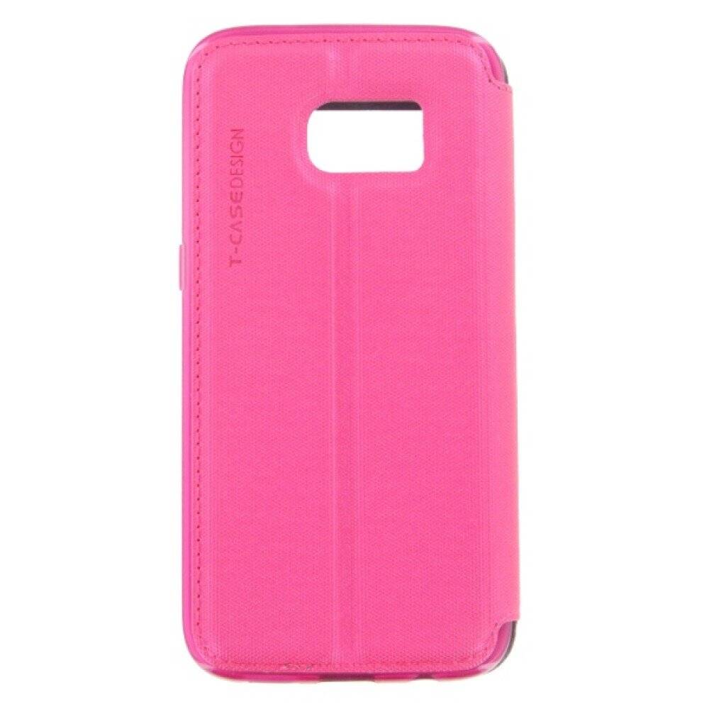 Lux Magnet Flip Handyhülle für Samsung Galaxy S7 Pink Schutz Case