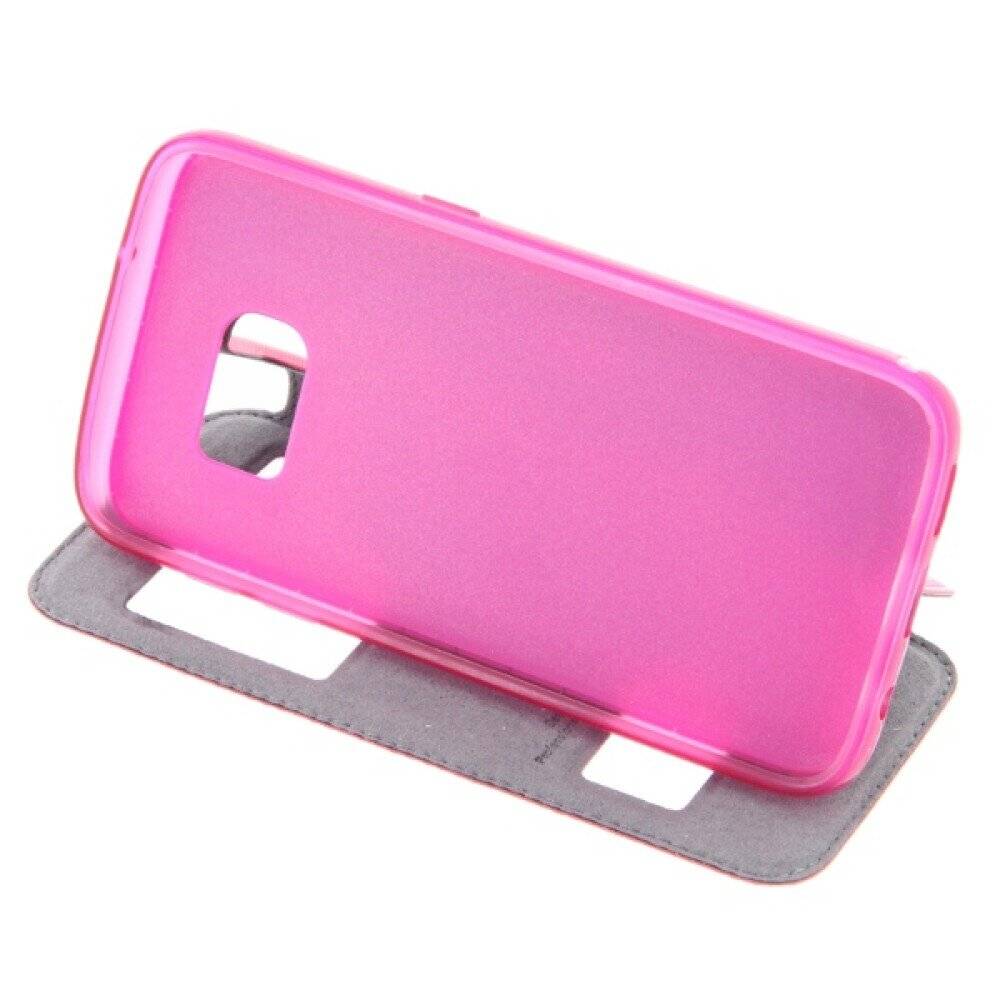 Lux Magnet Flip Handyhülle für Samsung Galaxy S7 Pink Schutz Case