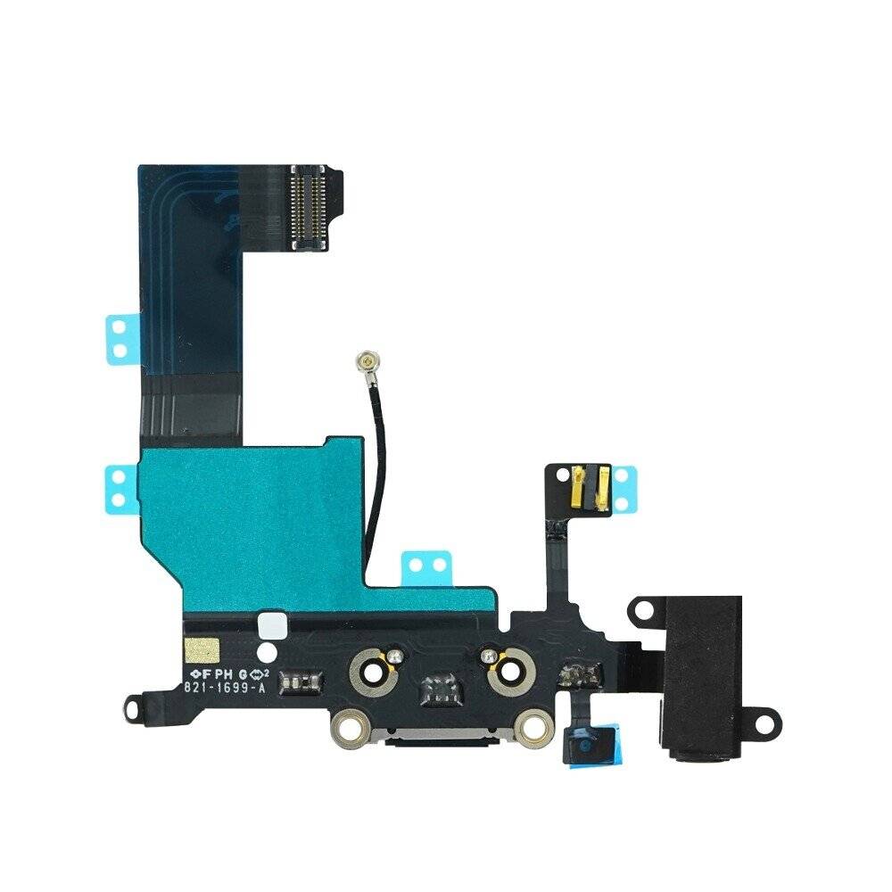 Ladebuchse für iPhone 5 Schwarz Dock Connector Flex Ersatz