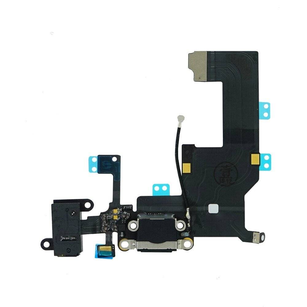 Ladebuchse für iPhone 5 Schwarz Dock Connector Flex Ersatz