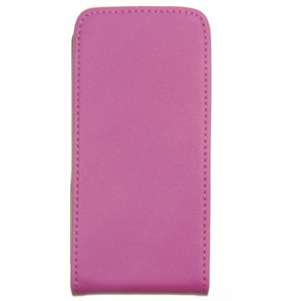 Slim Leder Flip Hülle für iPhone 4 4s Hot Pink Handy Tasche Schutz