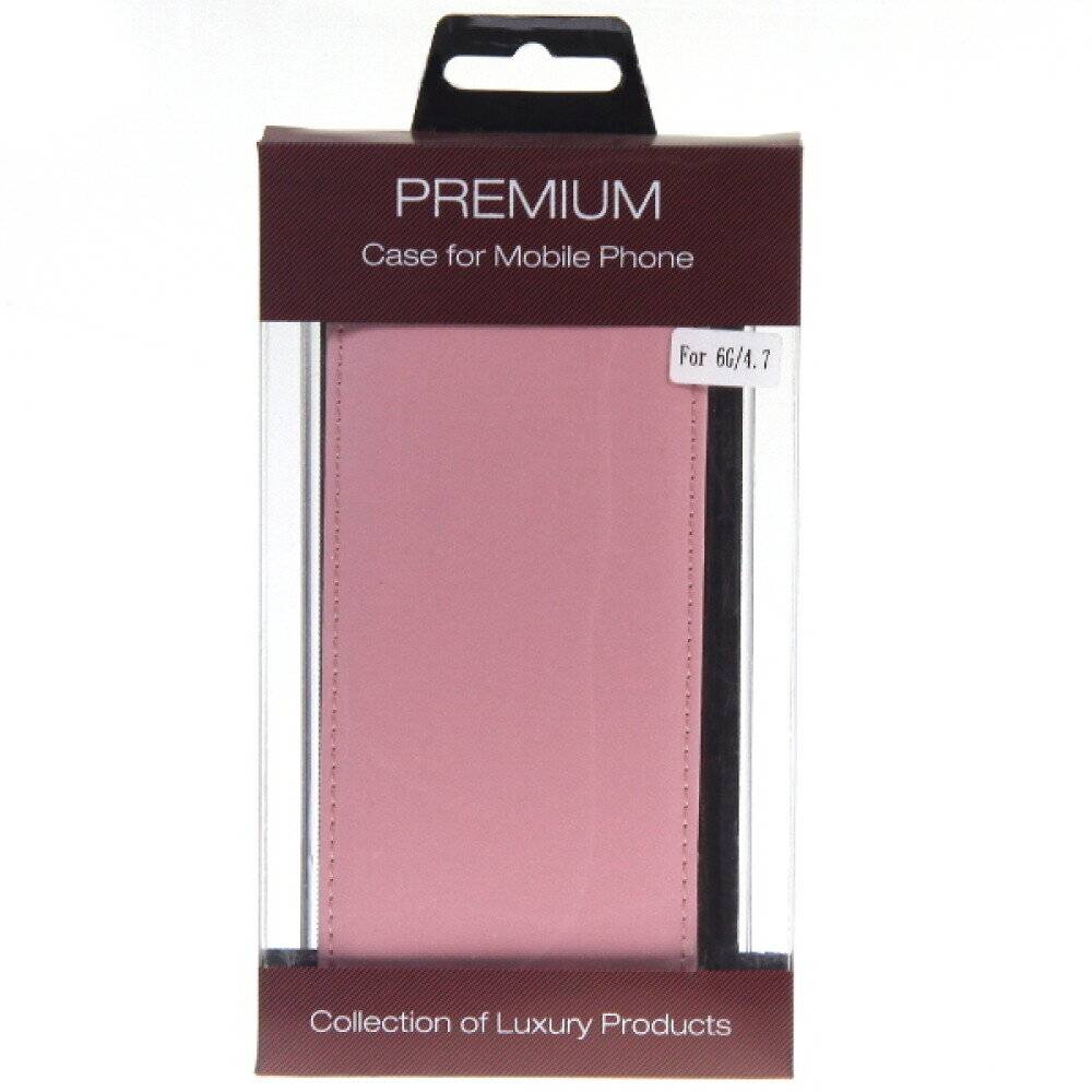 Slim Leder Flip Handyhülle für iPhone 6/6s Pink 4250710555383