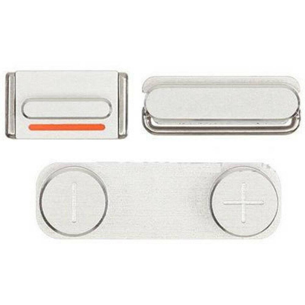 Seitentasten für iPhone 5, Ersatz Silber