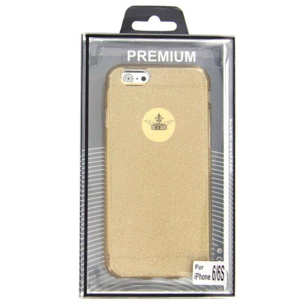 TPU Handyhülle für iPhone 6 6S Gold Glitter Schutz Tasche