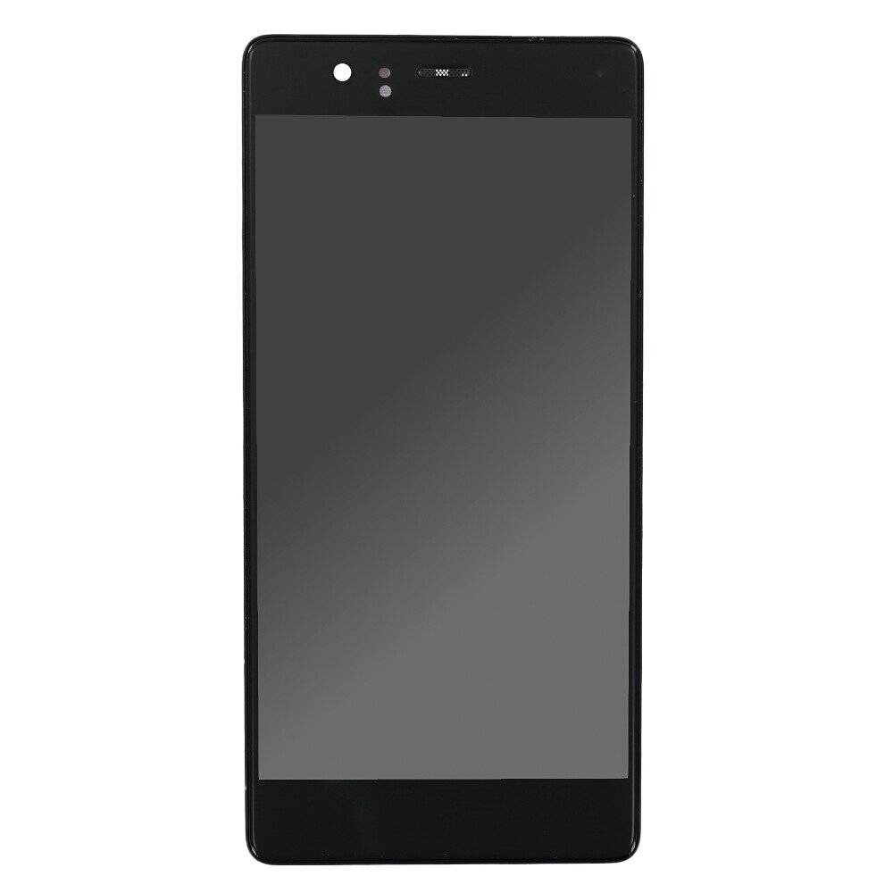 Displayeinheit + Rahmen für Huawei P9 schwarz, ohne Logo