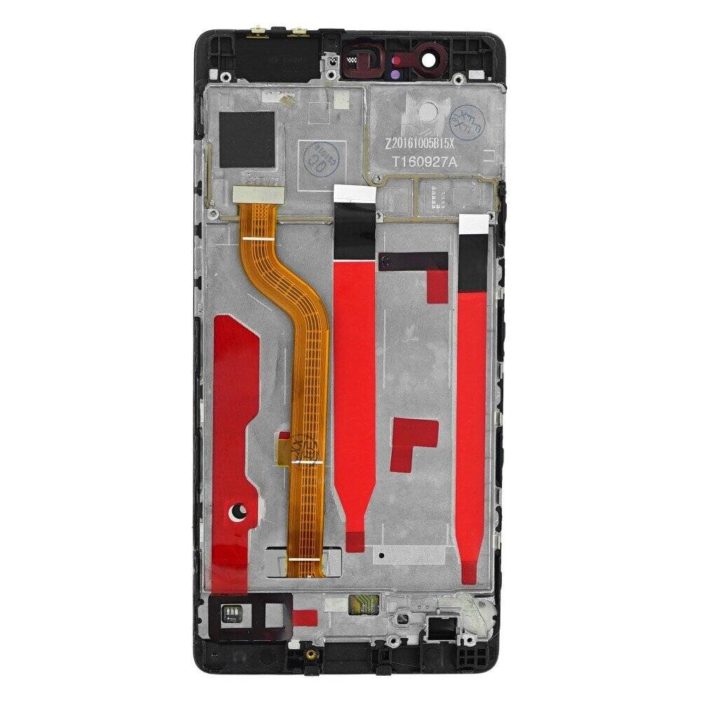 Displayeinheit + Rahmen für Huawei P9 schwarz, ohne Logo