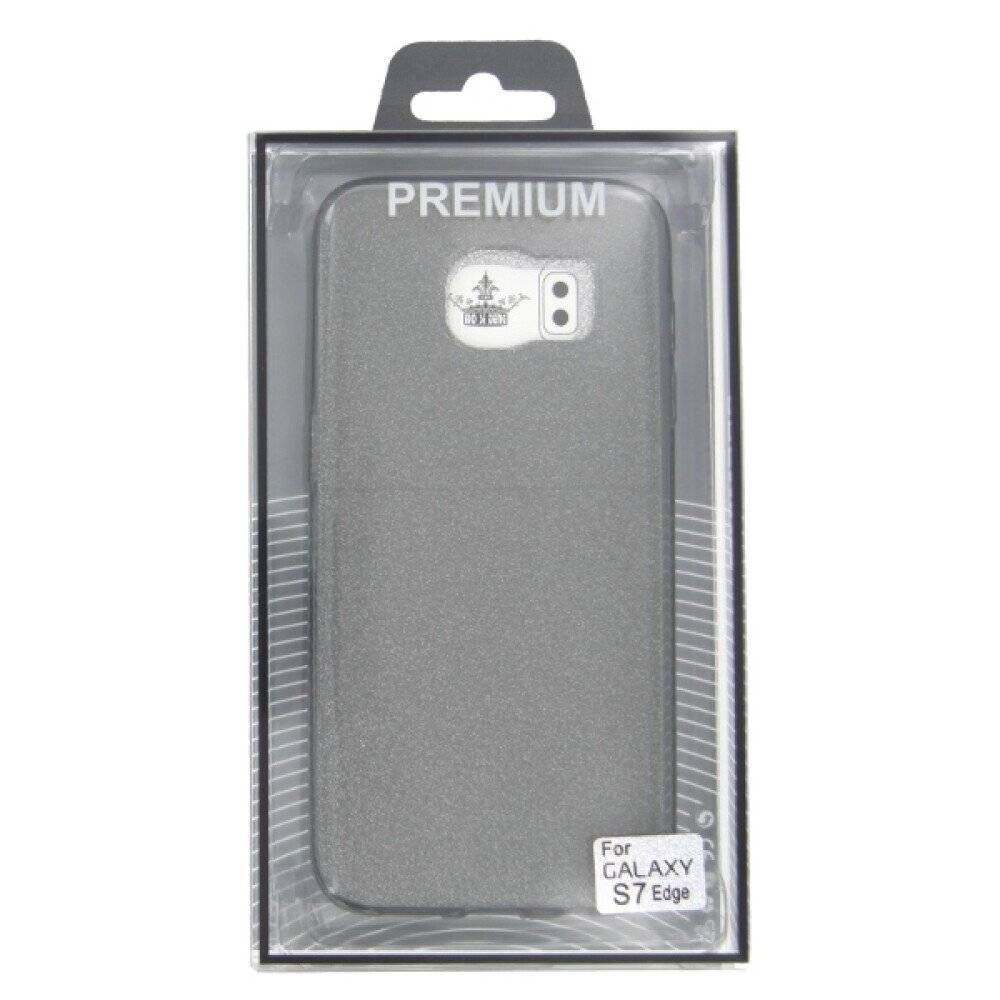 TPU Handyhülle für Samsung Galaxy S7 Edge Schwarz Glitzernde Hülle Schutz Tasche