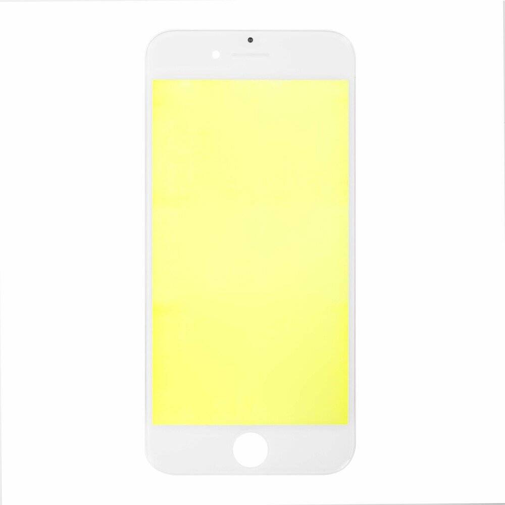 Displayglas für iPhone 7 Weiß LCD + Rahmen Echt Glas Panzerfolie Displayschutz