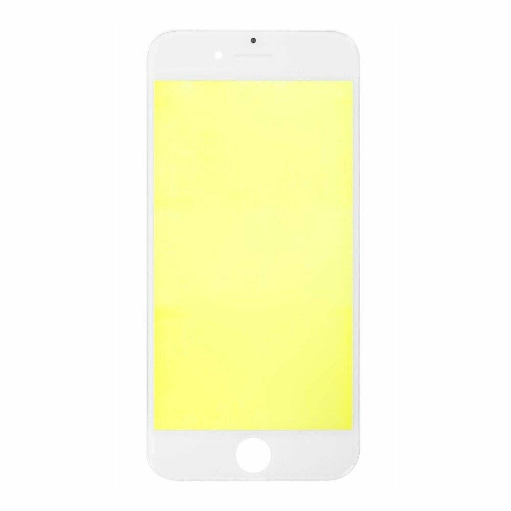 Displayglas für iPhone 7 Weiß LCD + Rahmen Echt Glas Panzerfolie Displayschutz