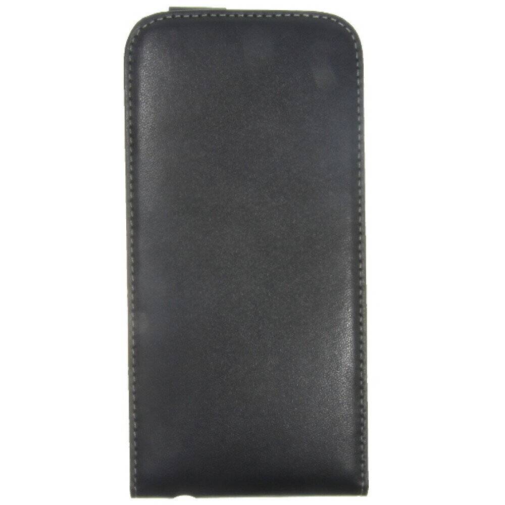 Slim Leder Flip Handyhülle für Samsung Galaxy S6 Edge schwarz 4250710563692