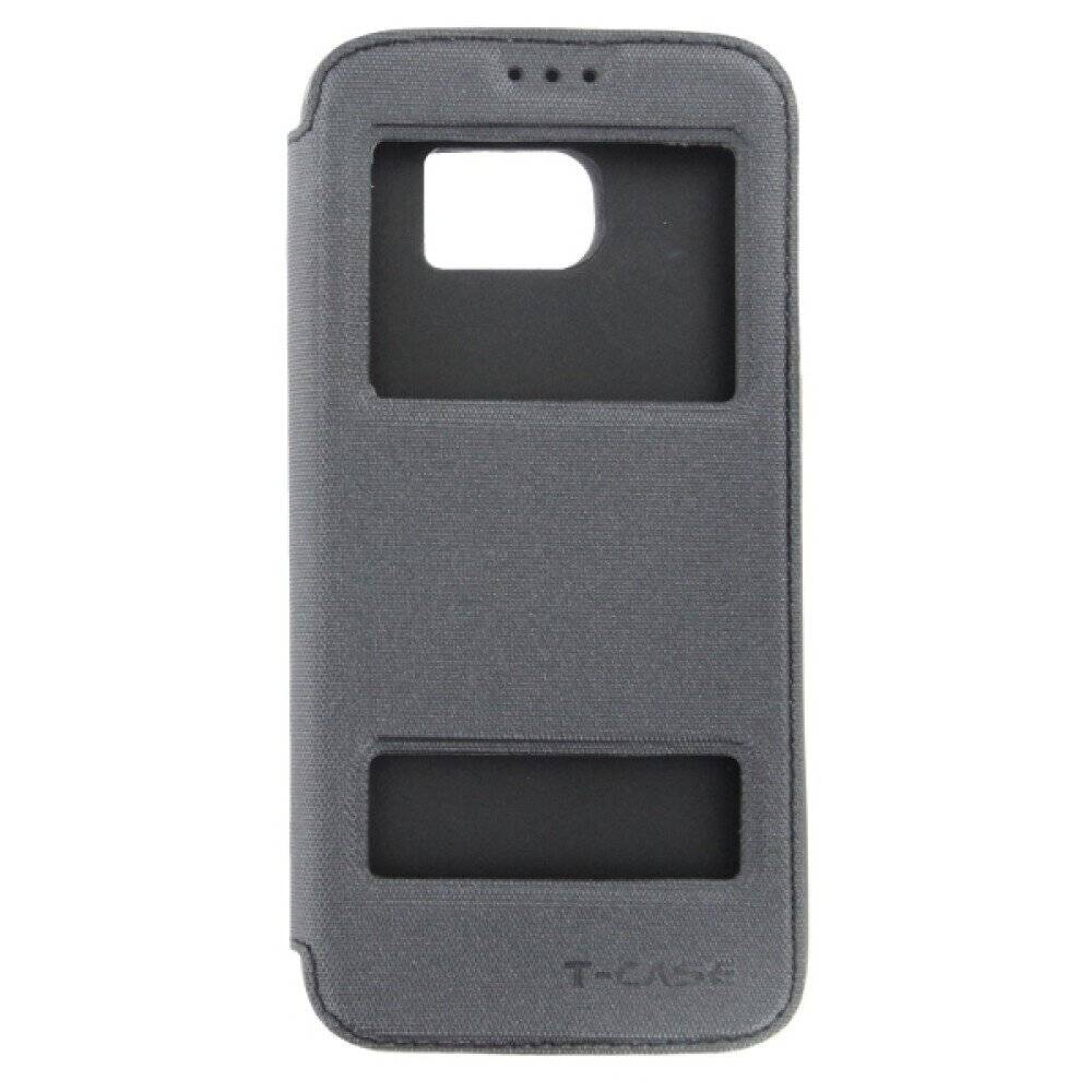 Original Flip Handyhülle Samsung Galaxy S7 Edge Schwarz Magnetisch Schutzhülle