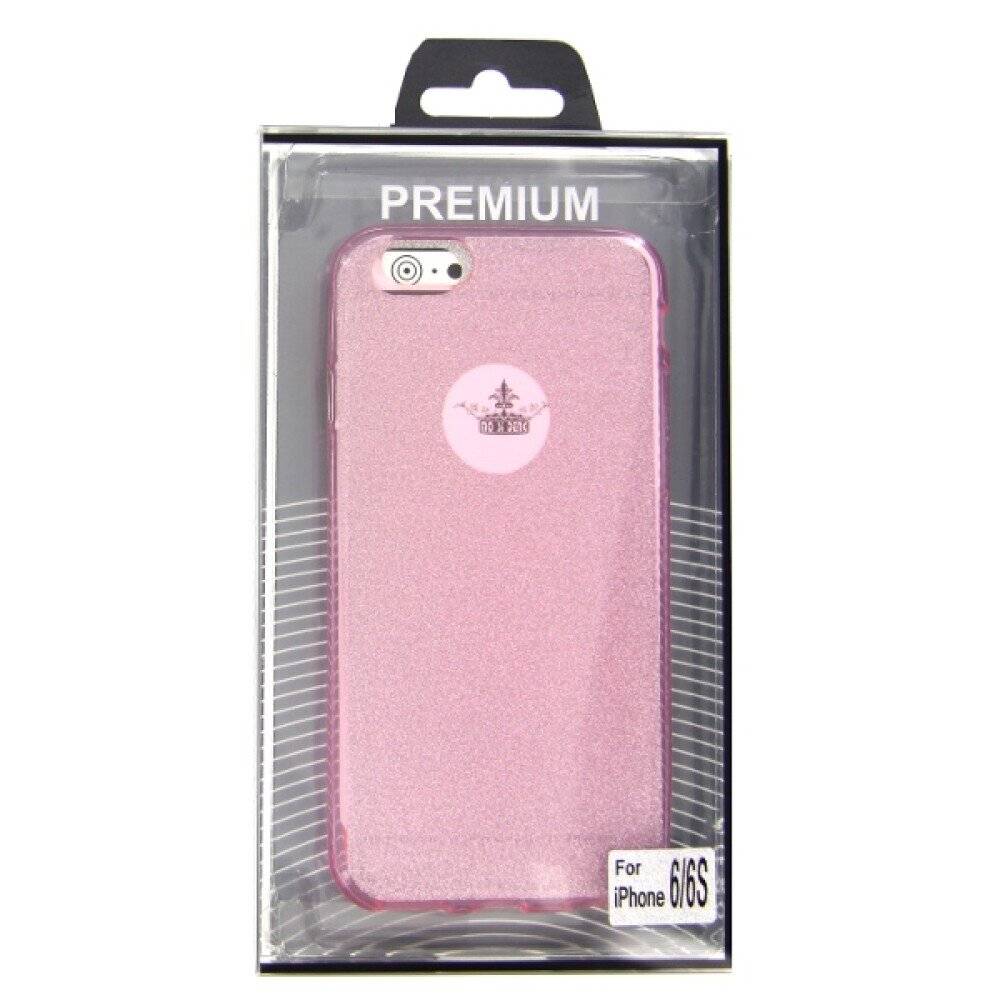 TPU Handyhülle für iPhone 6 6S Pink Glitter Schutzhülle Tasche
