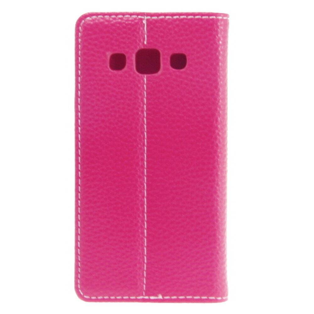 Book Case Handyhülle für Samsung Galaxy A3 Pink Schutz Cover