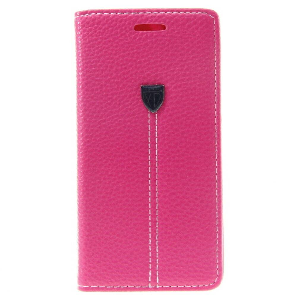 Book Case Handyhülle für Samsung Galaxy S6 Edge Pink Schutz Tasche