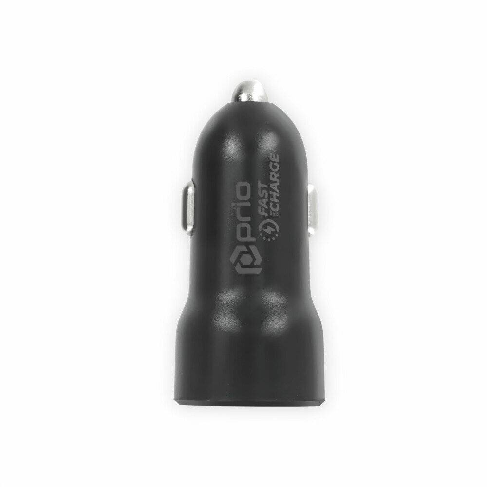 prio Schnell-Autoladegerät 20W PD (USB C) + QC 3.0 (USB A) schwarz