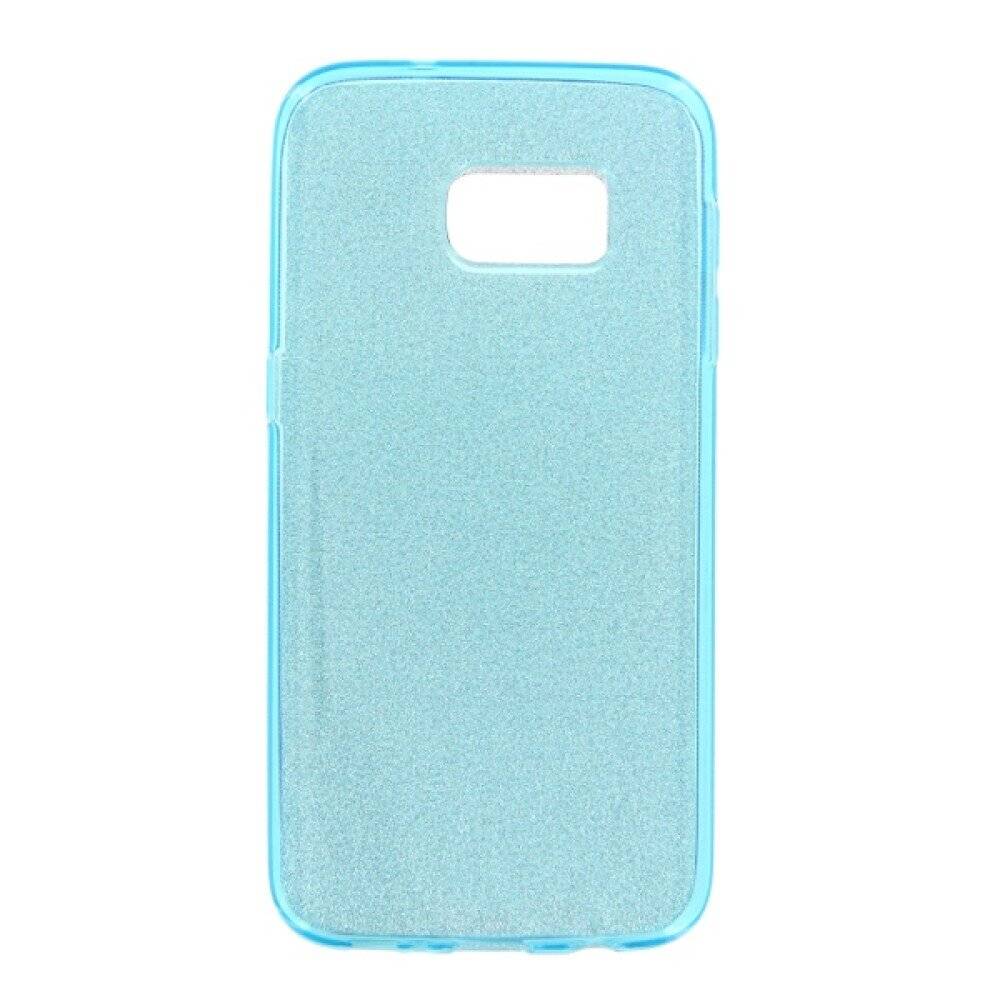 TPU Handyhülle für Samsung Galaxy S7 Blau Glitter Schutz Tasche