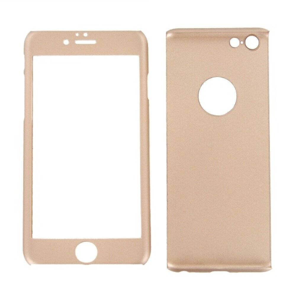 360° Handyhülle für iPhone 6 / 6s Gold Schutz Tasche