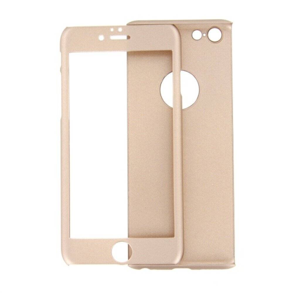 360° Handyhülle für iPhone 6 / 6s Gold Schutz Tasche